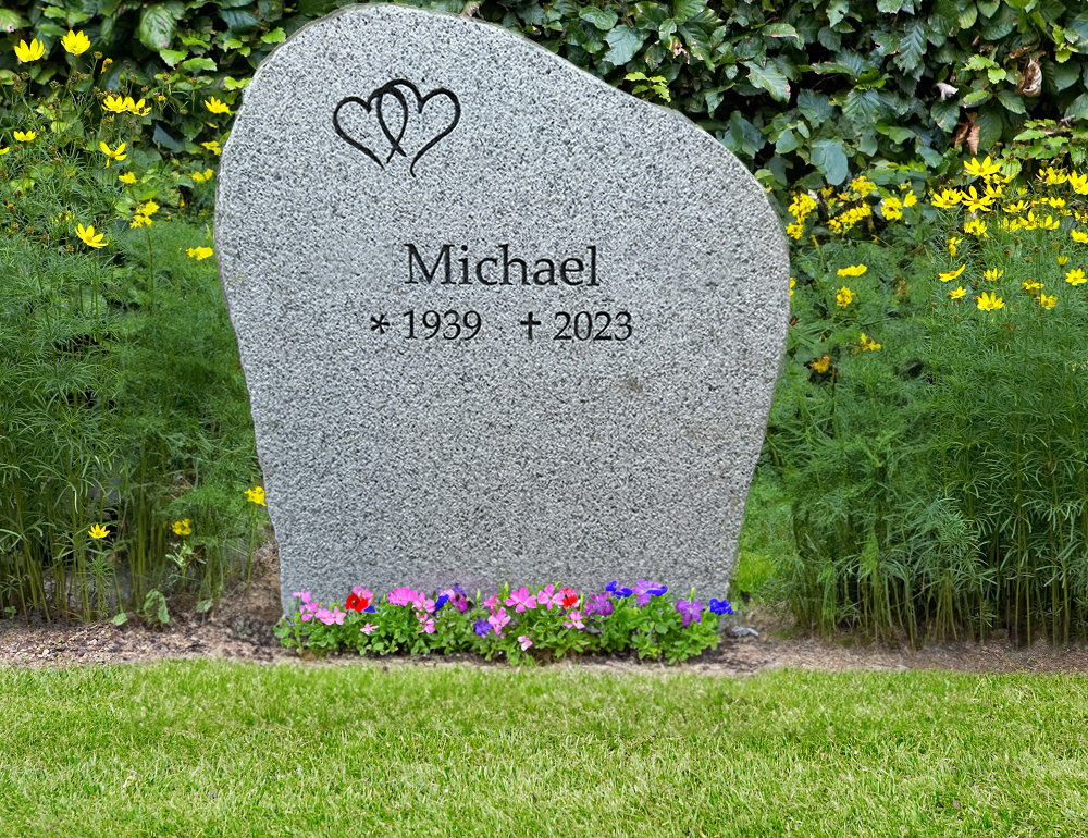 Exempel Grå Bohusgranit gravsten