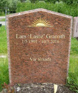 Exempel vångagranit gravsten
