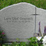 Exempel gravsten grå granit